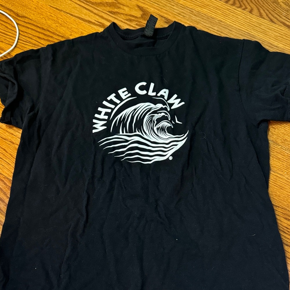 Gildan Black T-Shirt with White Wave Logo